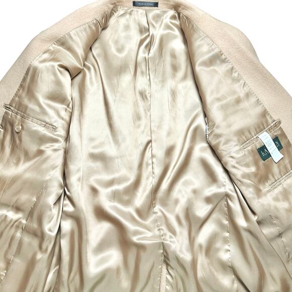Lauren Ralph Lauren | Men | 100% Camel Hair Solid Tan Lined Classic Blazer | 42R - Picture 11 of 13